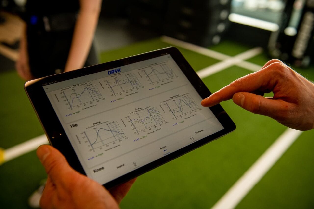Ipad met Oryx hardloopanalyse